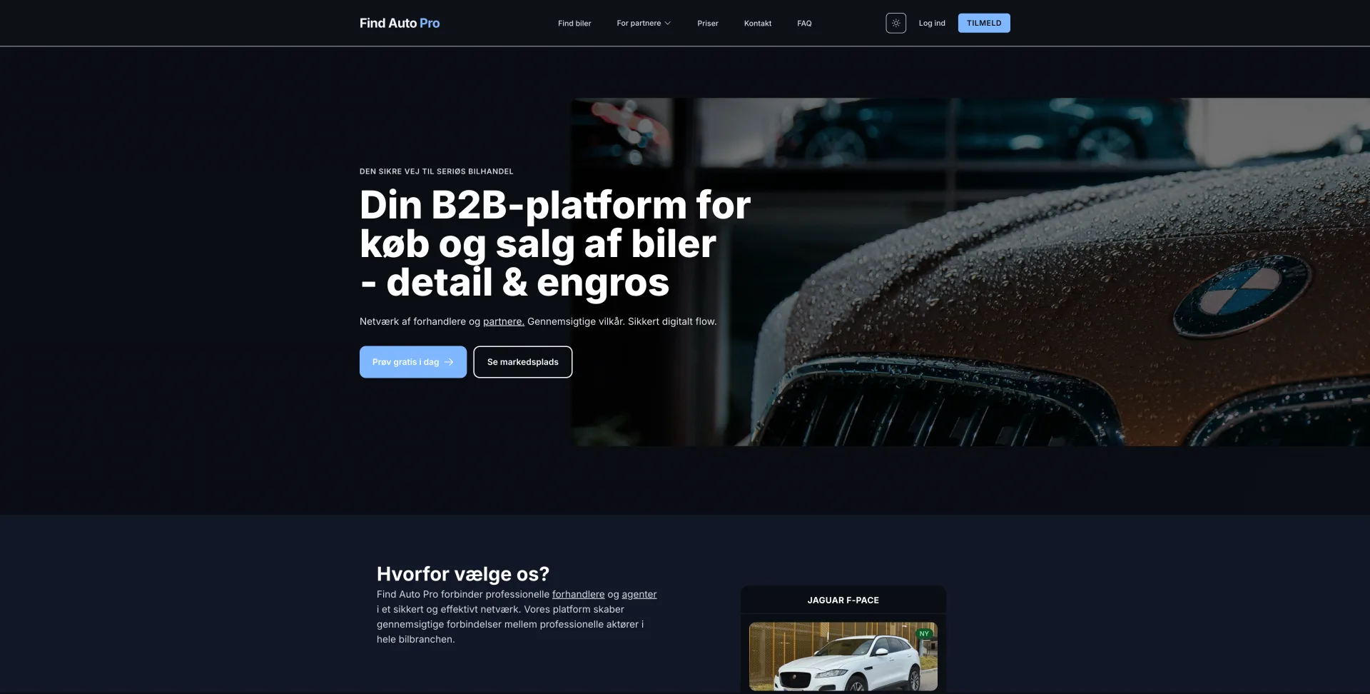 Find Auto Pro, B2B Vehicle Marketplace